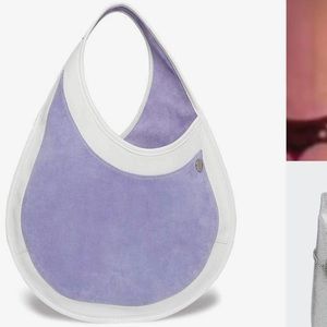 Hayward small tear drop bag in violet suede